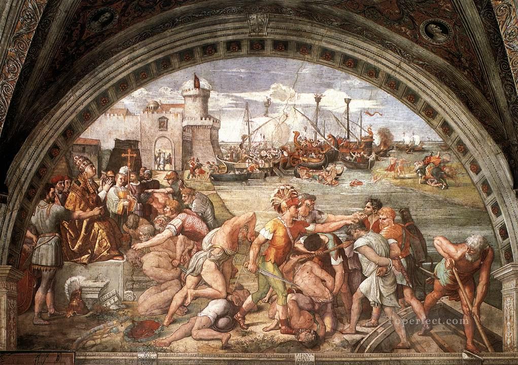 The Battle of Ostia Renaissance master Raphael Oil Paintings